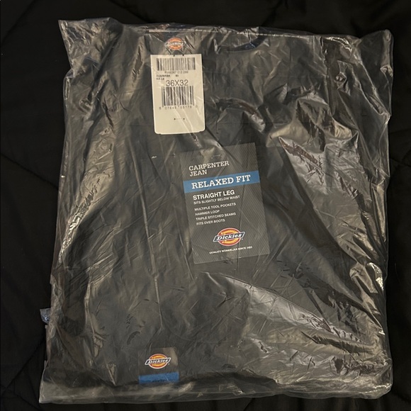 Dickies Black Relaxed Fit Carpenter Jeans - Picture 1 of 3